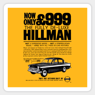 HILLMAN MINX - advert Sticker